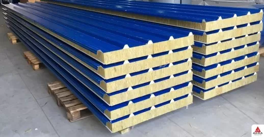 Сендвич панели кровельные  МВУ 60x1024 RAL 6018 ГОСТ 32603-2012