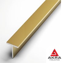 Латунный профиль Т-образный Л63 60х5х3 мм для стекла