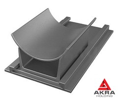 Приварные скользящие-направляющие опоры 1620x670x839x740x165 AISI-304 СТО 79814898 129-2009