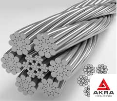 Стальной канат (трос) двойной свивки 95 мм ЛК-О