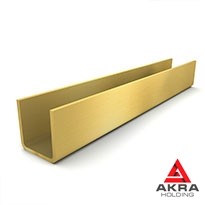 Латунный профиль П-образный ЛС59-1 100х95х1 мм декоративный