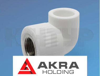 Угольник для полипролиленовых труб комбинированный ВР D25-3/4 PPR