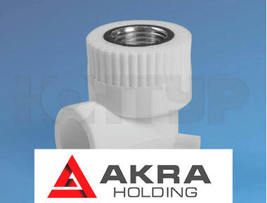 Угольник для полипролиленовых труб комбинированный с креплением ВР D25-1/2 PPR